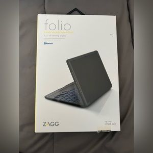 ZAGG Folio Case, Hinged with Bluetooth Keyboard for iPad Air-black